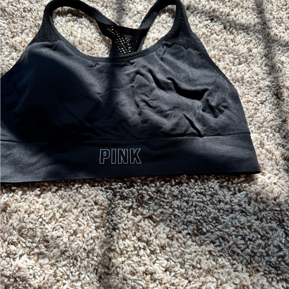 PINK Victoria's Secret Charcoal Sports Bra